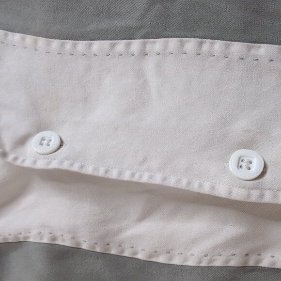 Nat Nast Men's Green/Off-White Short Sleeve Button Up Shirt 100% Silk Luxury, XL - Picture 2 of 9